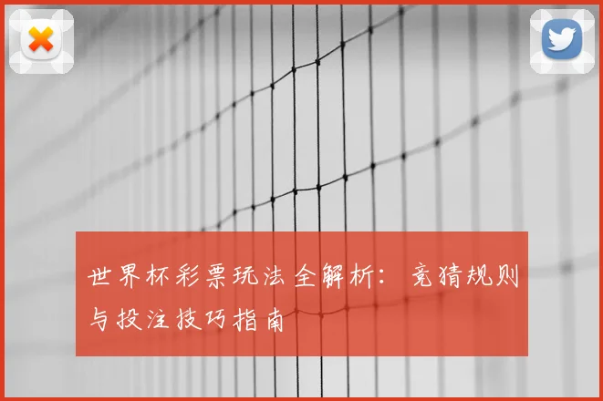 世界杯彩票玩法全解析：竞猜规则与投注技巧指南